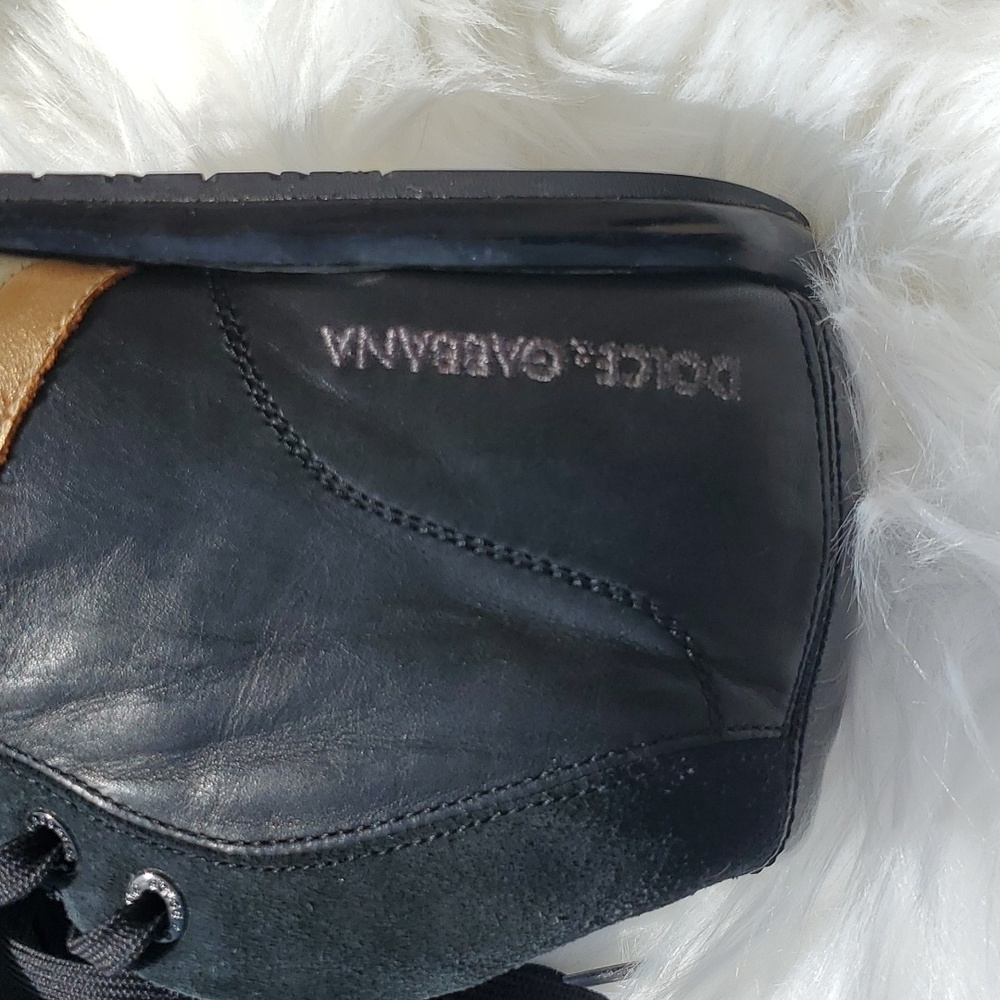 Dolce & Gabbana Black Leather Casual Sneaker sz 11 🎉 Host Pick - Picture 6 of 13